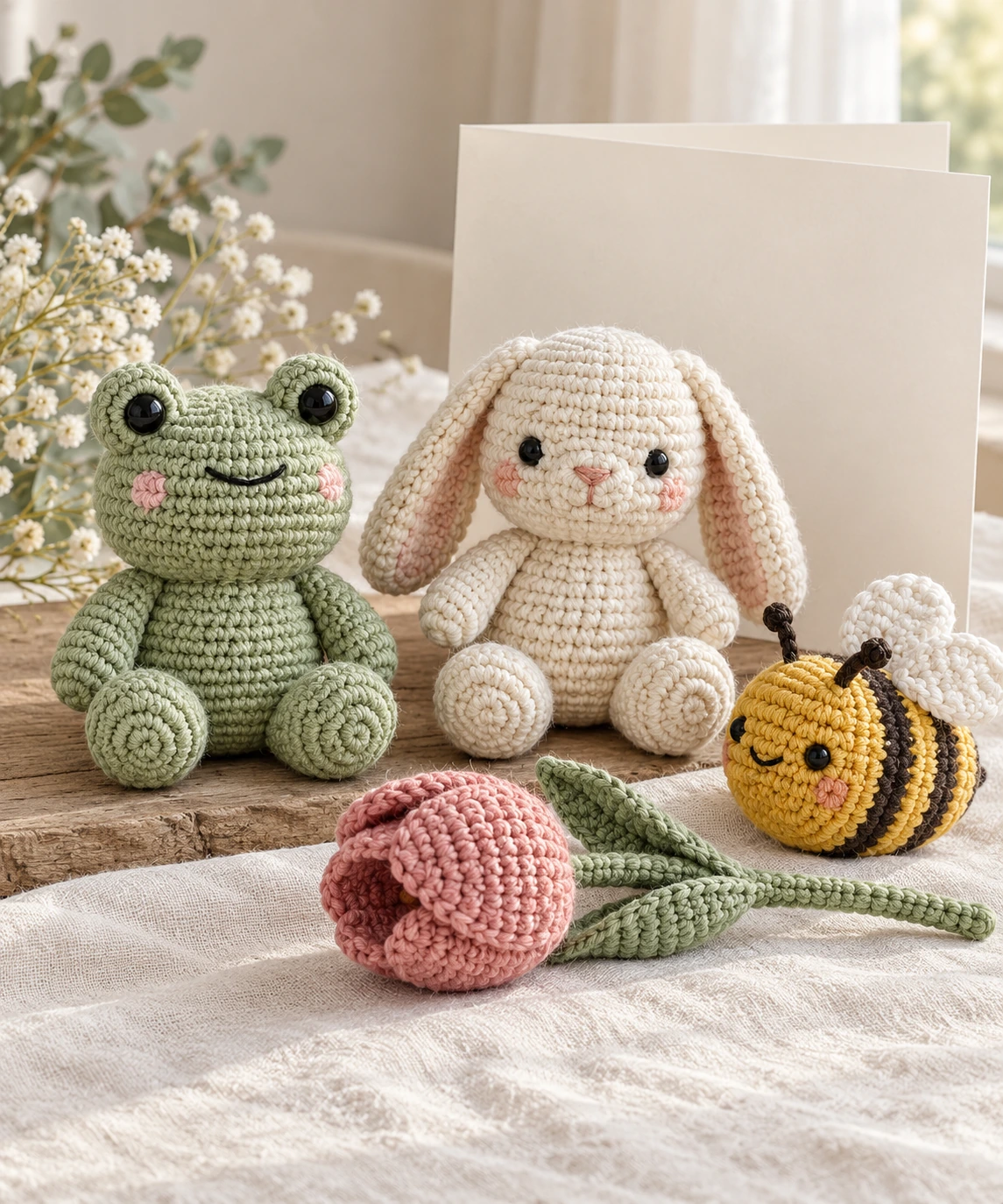 Illustrative crochet collection with textured handmade stitches